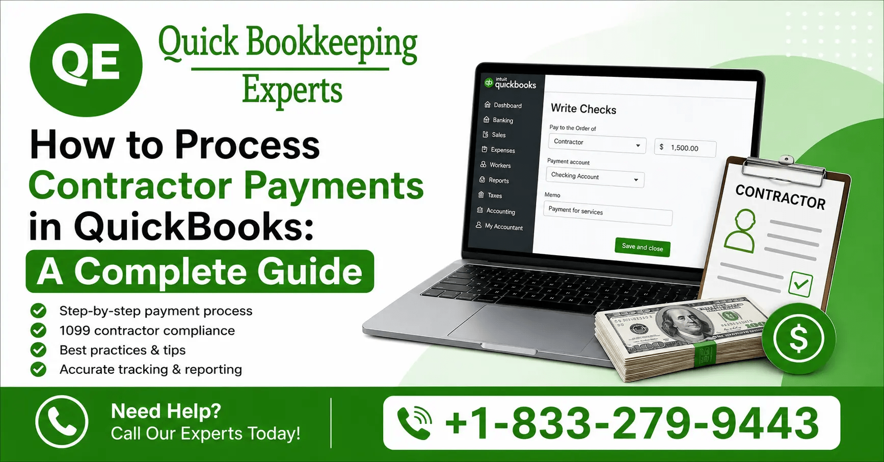 contractor payments quickbooks