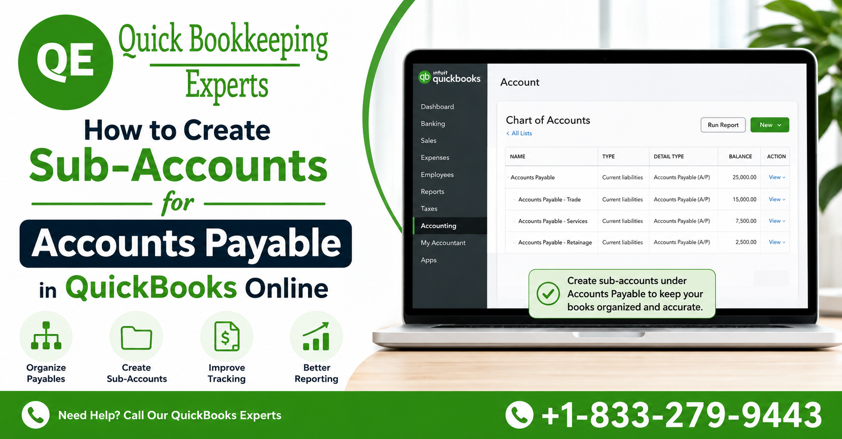 Sub Accounts Payable qb Online