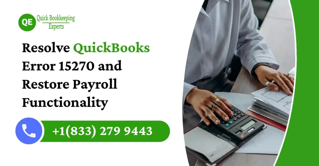 resolve quickbooks error 15270