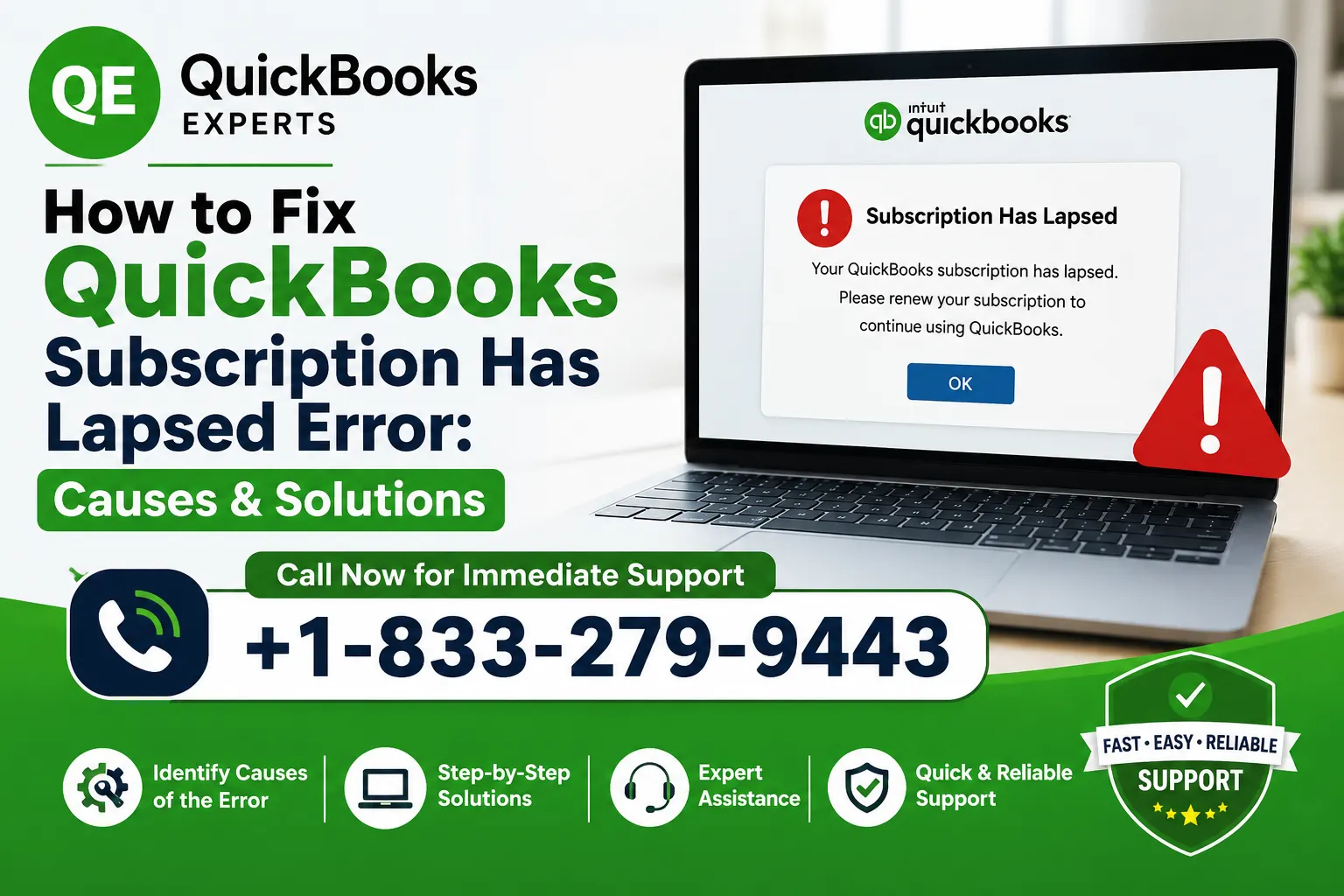 QuickBooks Subscription Has Lapsed Error
